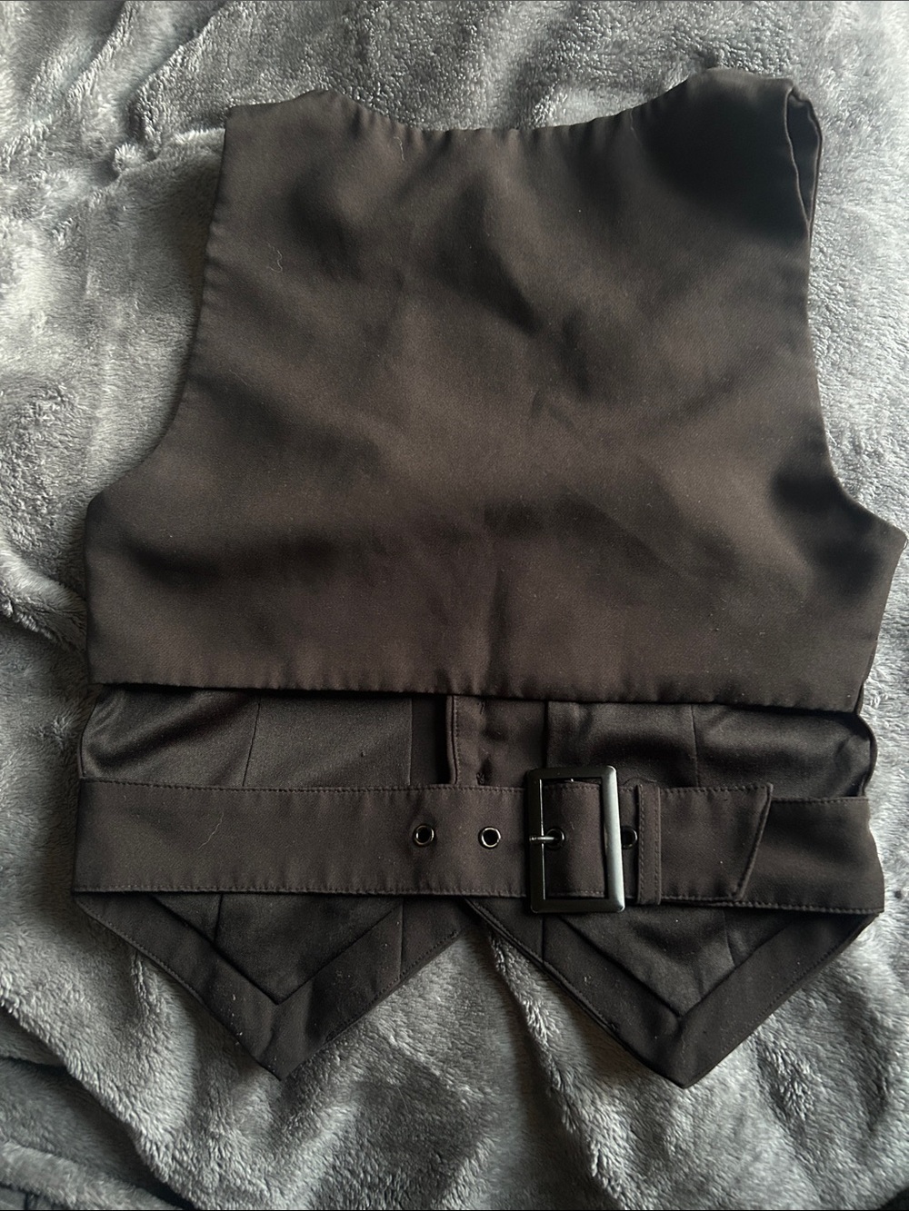 Tiger Mist Black Button-Front Tailored Vest - Picture 4 of 4